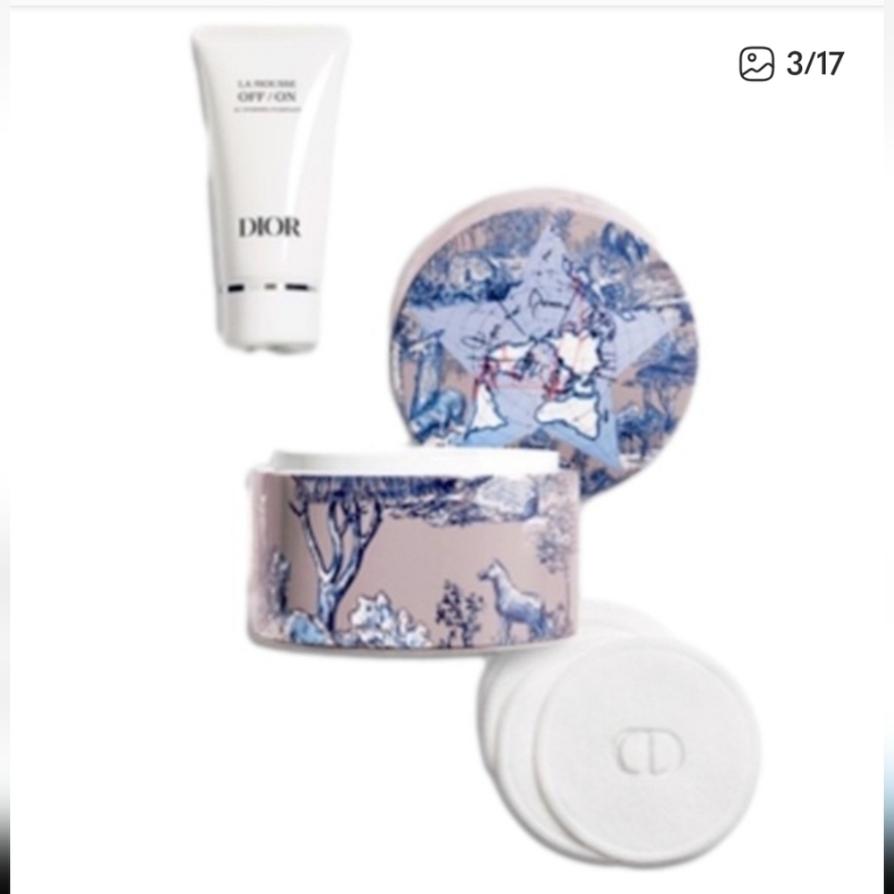 Dior Skincare Gift Set Around The World Acrylic Magnetic Case Cleanser Authentic